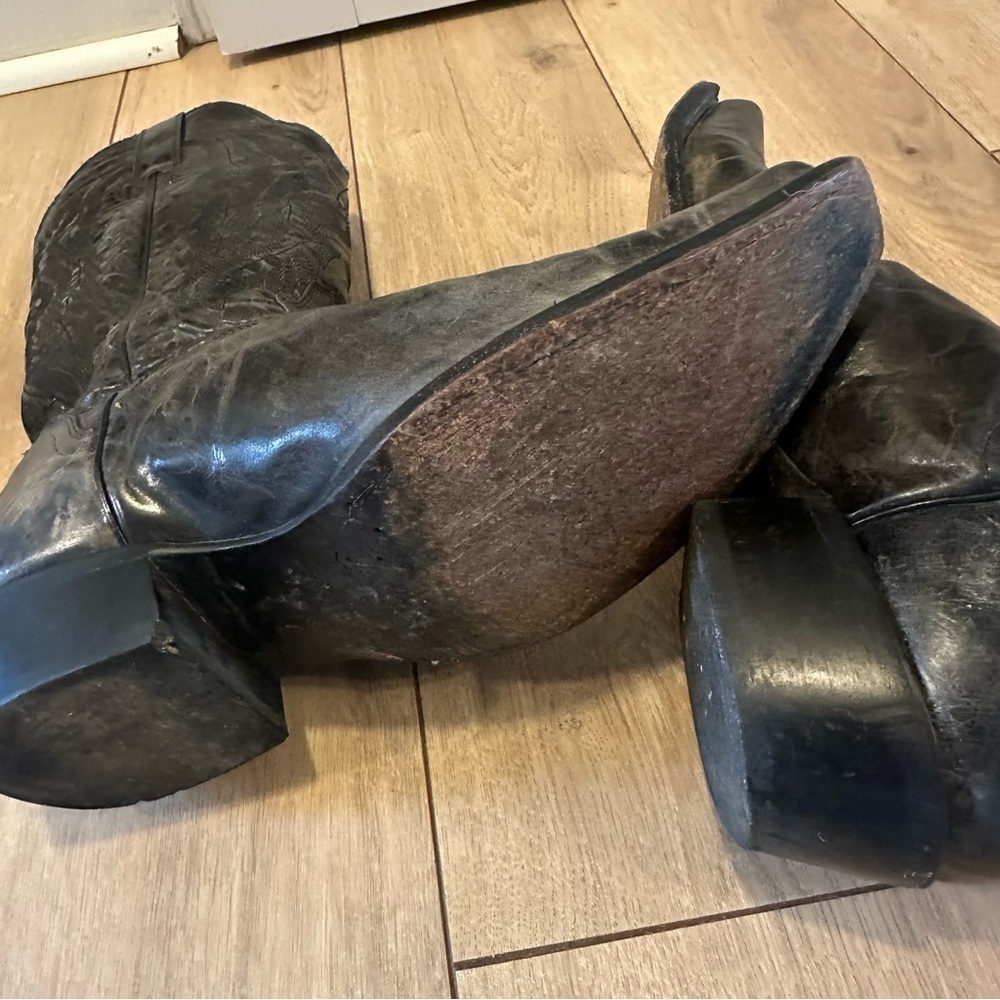 J.B Dillion western the “Clayton” leather mid calf cowboy boots - Picture 6 of 10